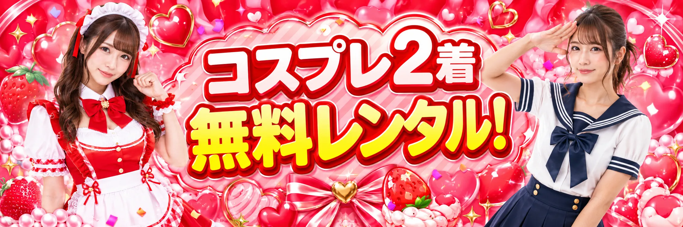 コスプレ2着無料レンタルについて見る